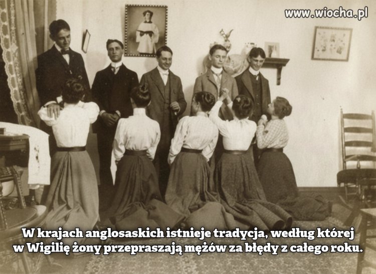 Tradycja piękna, szkoda że tylko podobno.