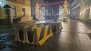 Betonowe bariery na jarmarku w Olsztynie