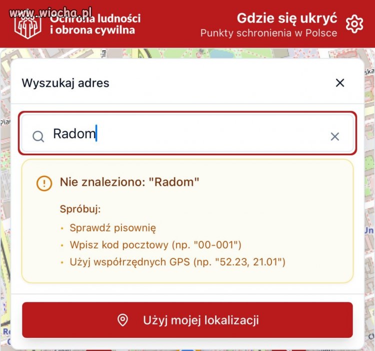 Rząd potwierdza, Radom nie istnieje