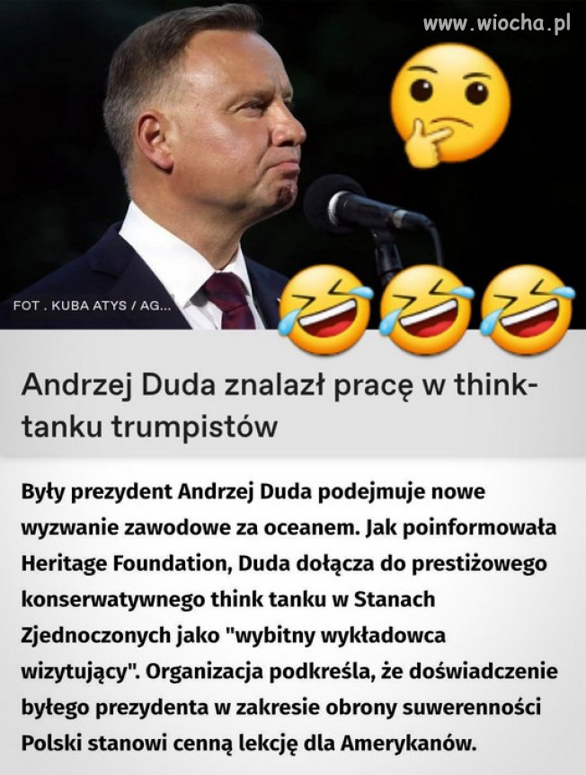 Tuman będzie wykładał idiotom. Powodzenia Endrju, nie wracaj!
