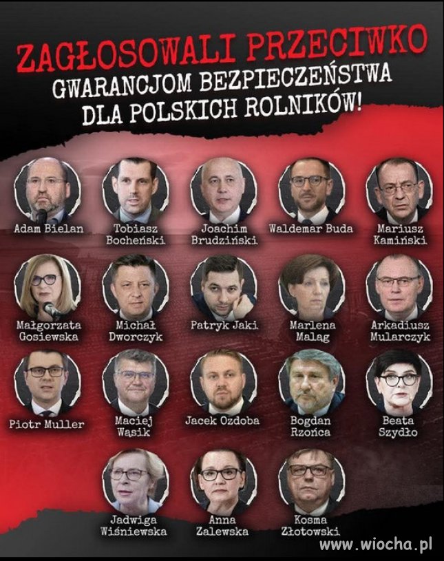 Hej Rolnicy. Otwórzcie oczy! Wasi ulubieńcy...