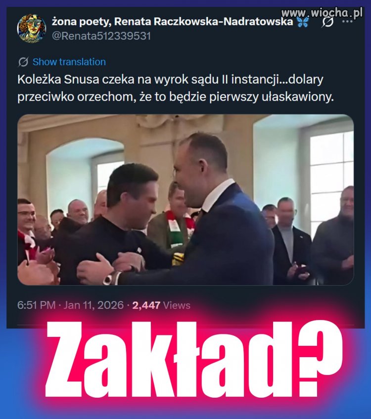Przecież nie zostawi kolegów w rękach sprawiedliwości… 