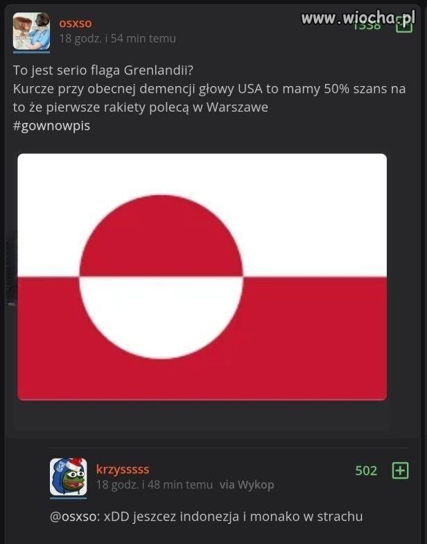 Flaga Grenlandii robi się gorący temat, ale... dla kogo?