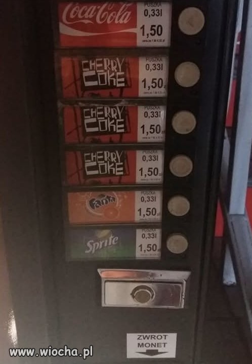 Kto kupował napoje z takich automatów?