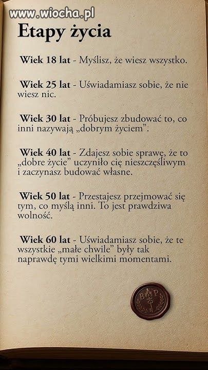 Etapy życia do poprawki
