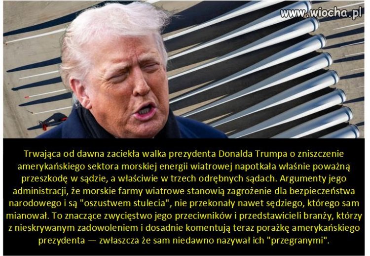 Pomarańczowy dostał kopa w tyłek od wiatraków.