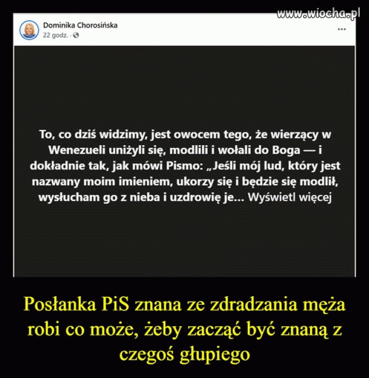 Też mocna kandydatka na idiotę roku