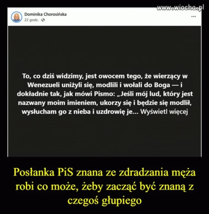 Też mocna kandydatka na idiotę roku