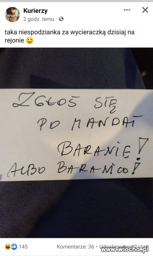 Ktoś się zdenerwował, ale