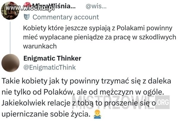 Ostrzega przed samą sobą