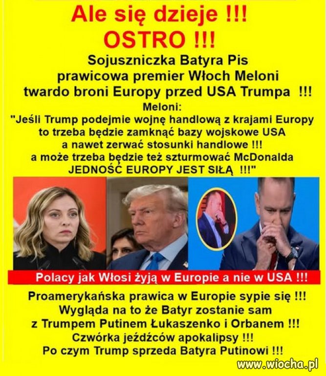 Trump może tego ćpuna podarować Putinowi nawet za darmo.