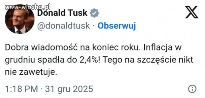Premier z dobrą informacją na koniec roku.
