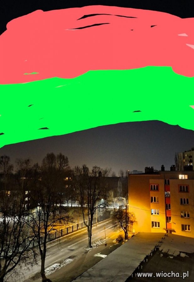 Słuchajcie, w Sosnowcu także pojawiła się zorza polarna