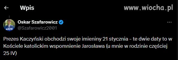 Imieniny Prezesa