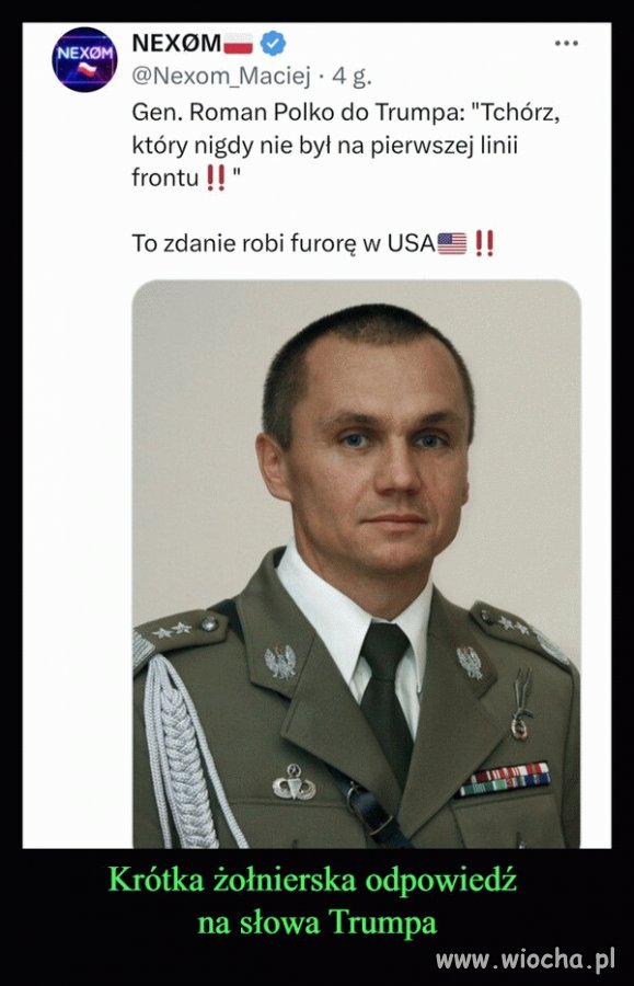 Generał Roman Polko jak zawsze celnie