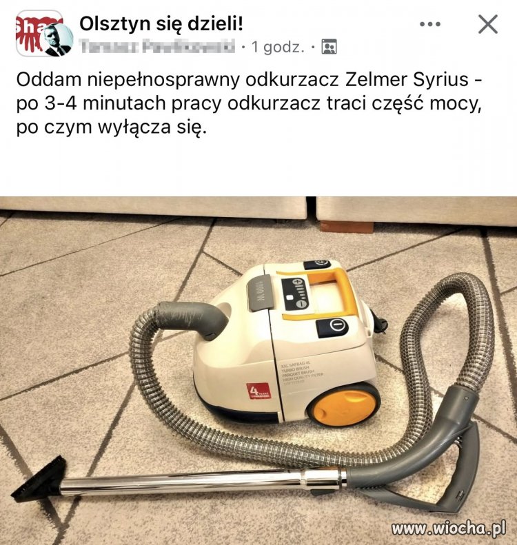 Mówi się odkurzacz z niepełnosprawnością