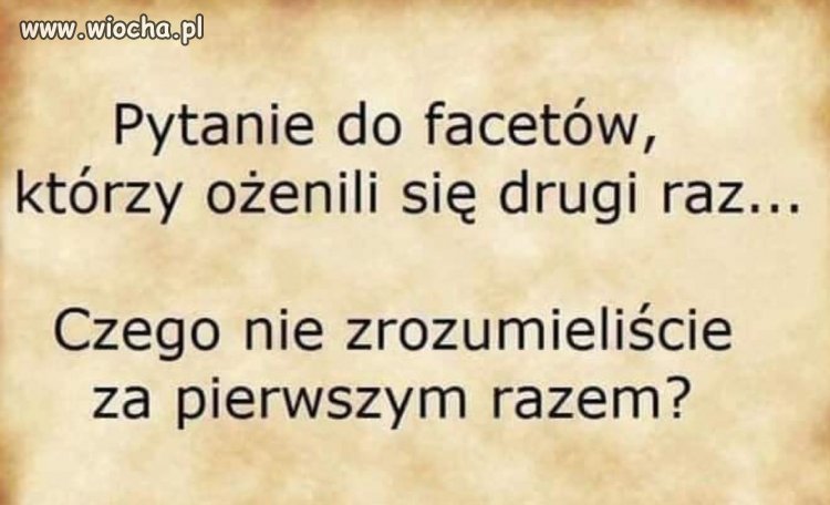 Pytanie do facetów