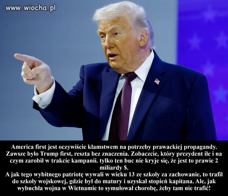 America first, zaraz po Trump before America first