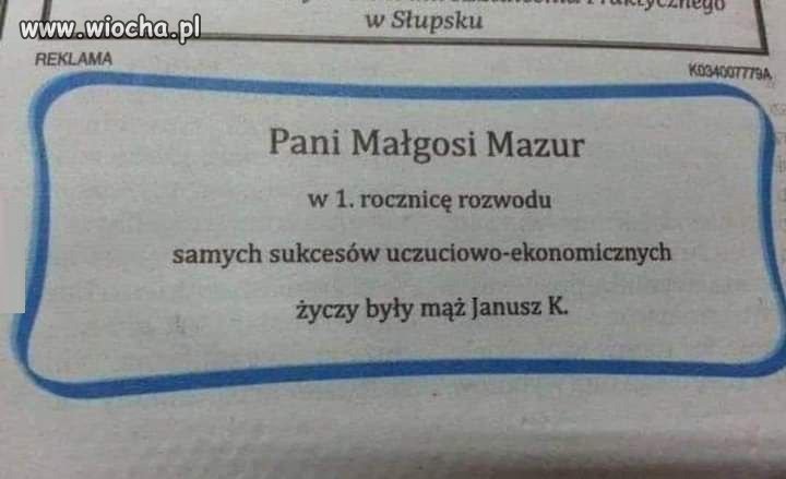 A najważniejsze to mieć dobre relacje ze swoją ex...