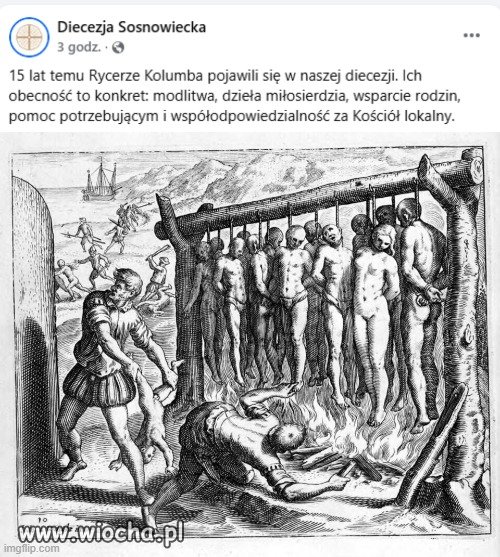Ilustracja przedstawia Rycerzy Kolumba