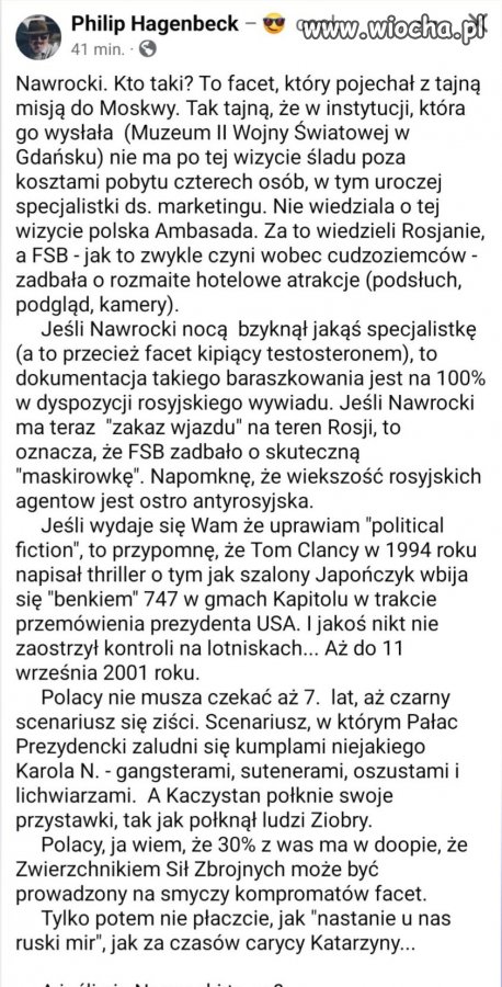Raport o związkach batyra z Rosją.
