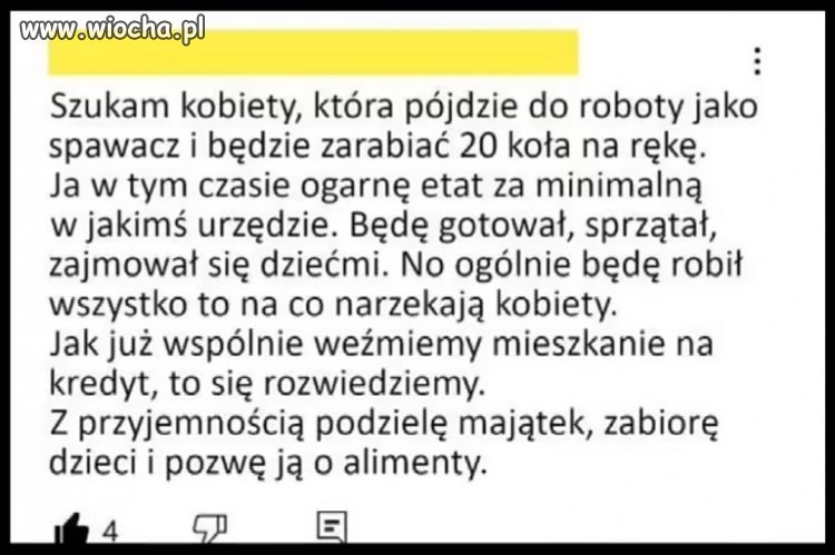 Też takiej szukam! Kobiety są jednak bystrzejsze!