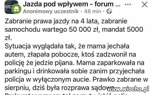 Ciekawe czy udowodnią że prowadziła pod wpływem