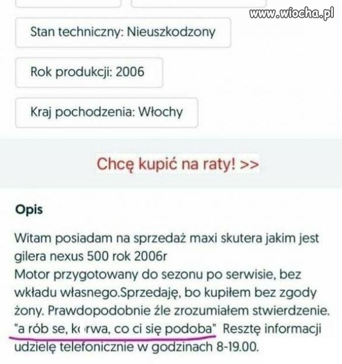 Ledwo kupił 