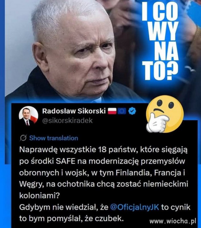 Sikorski to jednak mistrz ciętej riposty. SZACUN 👍👍👍👍