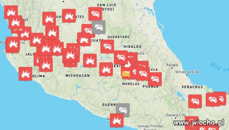 Meksyk. Mapa kraju, w którym są najtańsze noclegi...