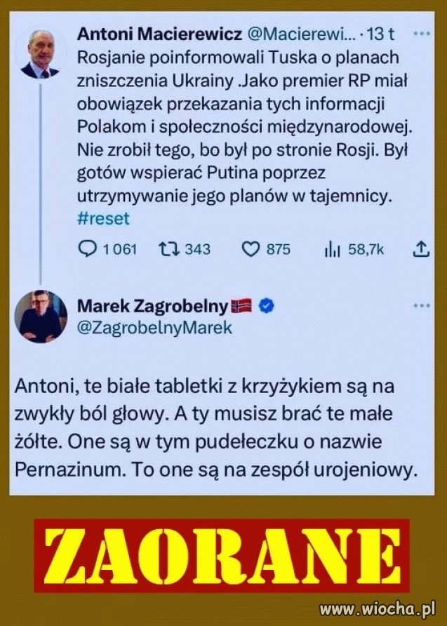 Epickie zaoranie Macierewicza