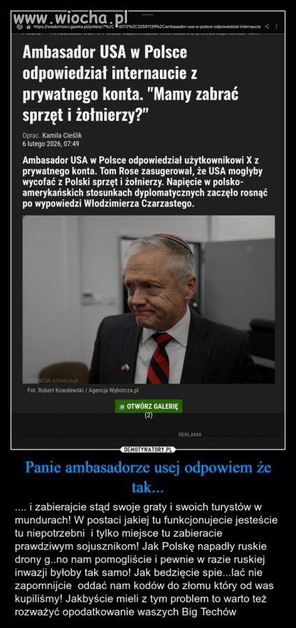 Bezczelny amerykanski luj od trumpa...