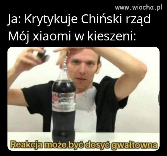 Krytyka rządu z Xiaomi w kieszeni