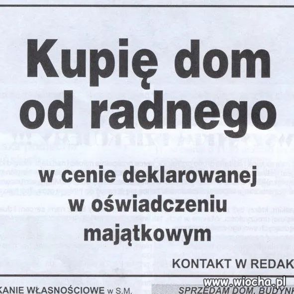 Jak być właścicielem bez wydawania fortuny? Pytaj radnego!