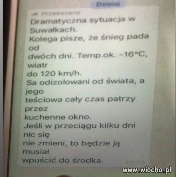 Niech się wykaże empatią i  postawi telewizor na parapecie.