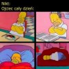 Ojciec potrafi zasnąć wszędzie