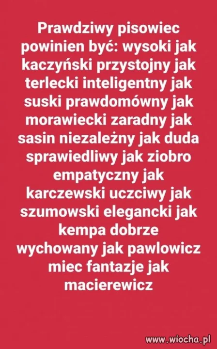 Charakterystyka prawdziwego pisowca