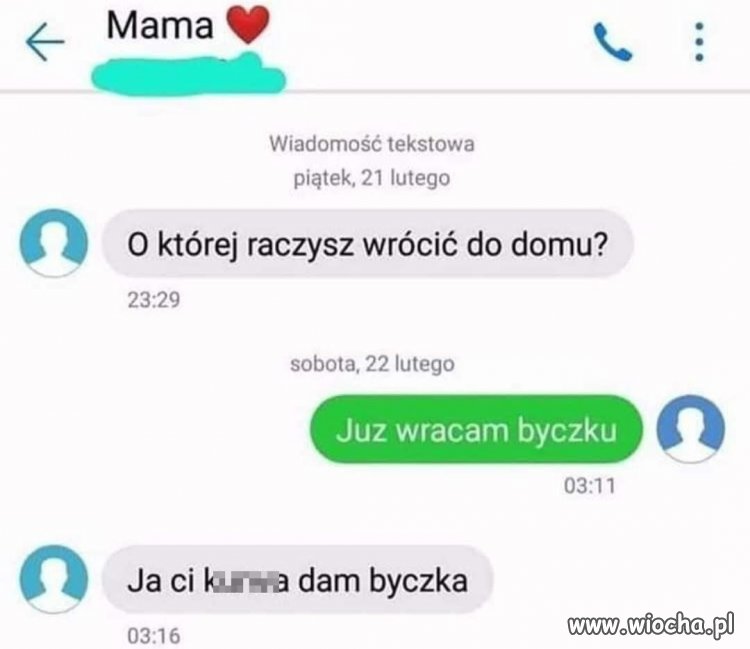 Mama chyba jest zła