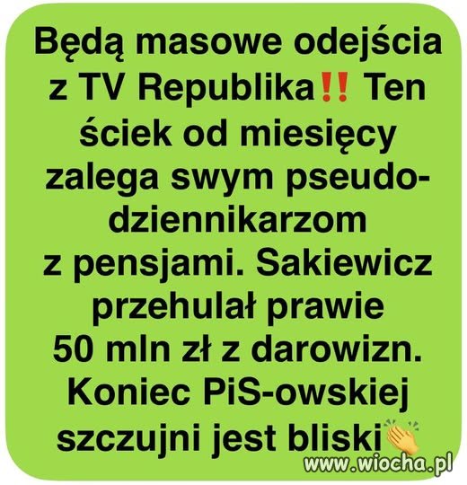 ...będzie PIS-owskie wycie