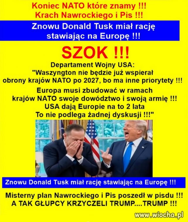 Macie prawaczki swojego sojusznika zza oceanu ...zakute łby