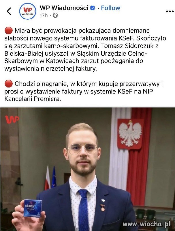 Ma zarzut. Kupił prezerwatywy na NIP Kancelarii Premiera