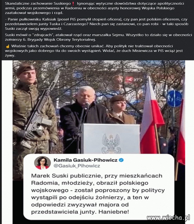 Debil Suski znowu się popisał