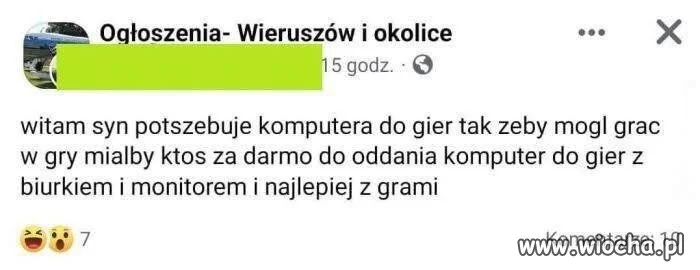Proszę syn chce komputer za dawno