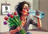 Woda w wazoniku po tulipanach