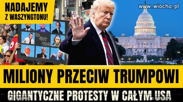 Masowe protesty przeciwko Trumpowi.