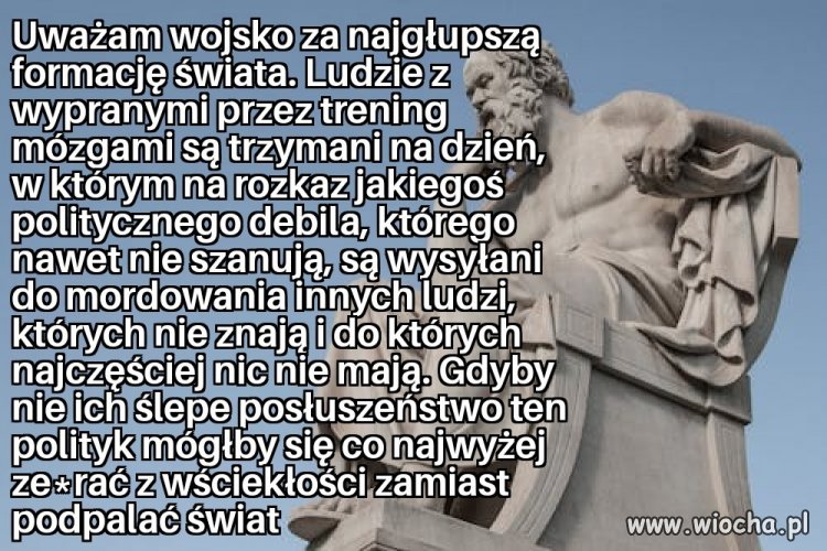 Patrzę na świat i coraz bardziej tak to widzę 