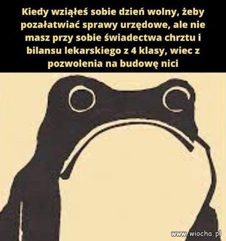 No i muszę wziąć kolejny dzień wolny