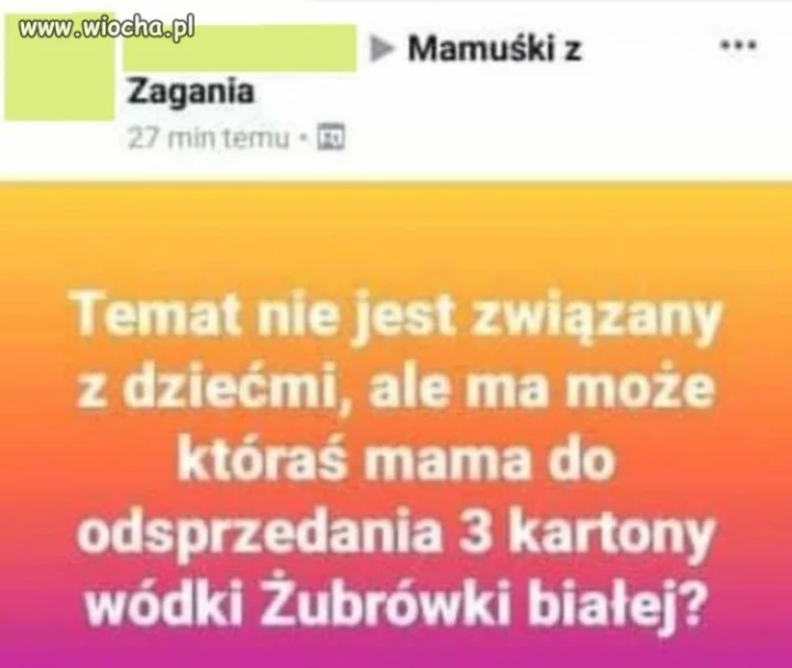 Ma może któraś mama