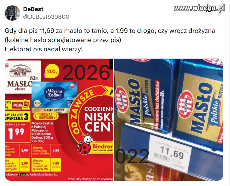 Taniocha i drożyzna wg pis