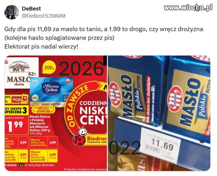 Taniocha i drożyzna wg pis